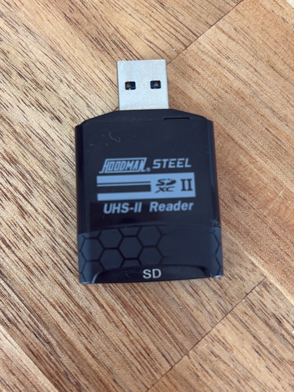 Steel UHS-II SD Card Reader - Black USB